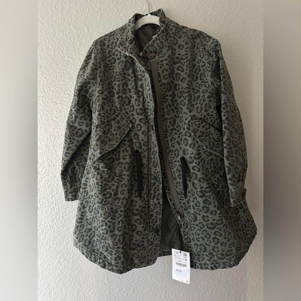 Animal print jacket size 9 girls
